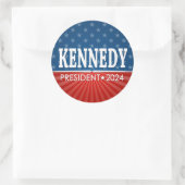 Robert F Kennedy JR 2024 - Stars Streifen Runder Aufkleber (Tasche)