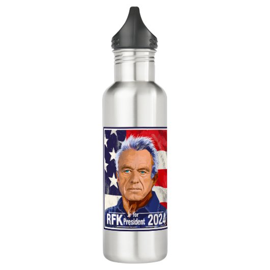 Robert F Kennedy, Jr. für Präsident 2024, RFK Jr. Edelstahlflasche (Links)