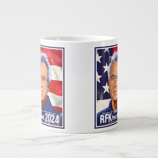 Robert F Kennedy, Jr. für Präsident 2024, RFK Jr. Jumbo-Tasse (Vorderseite)