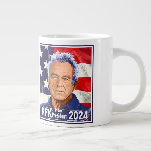 Robert F Kennedy, Jr. für Präsident 2024, RFK Jr. Jumbo-Tasse (Rechts)