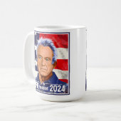 Robert F Kennedy, Jr. für Präsident 2024, RFK Jr. Kaffeetasse (Vorderseite Links)