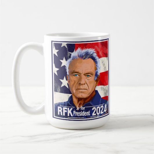 Robert F Kennedy, Jr. für Präsident 2024, RFK Jr. Kaffeetasse (Links)