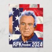 Robert F Kennedy, Jr. für Präsident 2024, RFK Jr. Postkarte (Vorne/Hinten)
