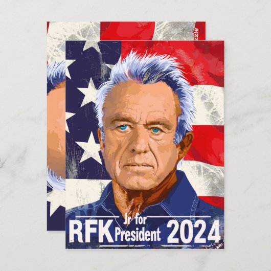 Robert F Kennedy, Jr. für Präsident 2024, RFK Jr. Postkarte (Vorne/Hinten)
