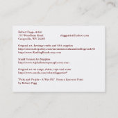 Robert Fagg - Künstler Visitenkarte (Rückseite)