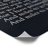 Robert Frost: Auf einem schneebedeckten Abend durc Poster (Ecke)