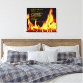 Robert Frost Fire and Ice Wrapped Canvas Print Leinwanddruck (Insitu (Schlafzimmer))