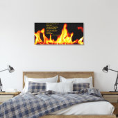 Robert Frost Fire and Ice Wrapped Canvas Print Leinwanddruck (Insitu (Schlafzimmer))