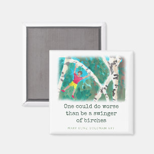 Robert Frost Gedicht Birches Hand-Illustriert Magnet