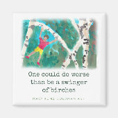 Robert Frost Gedicht Birches Hand-Illustriert Magnet (Vorne)