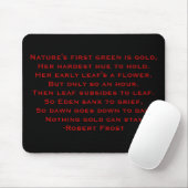 Robert Frost-Gedicht Mousepad (Mit Mouse)
