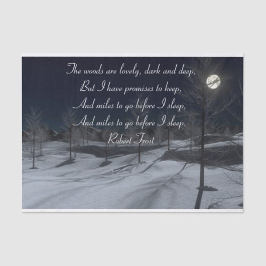 Robert Frost Gift Tissue Paper Seidenpapier (Vorderseite)