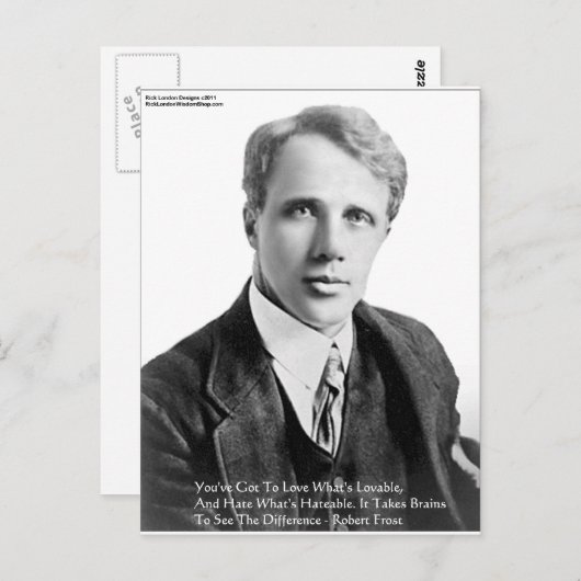 Robert Frost Loveble/Hateable Quote Geschenke & Ca Postkarte (Vorne/Hinten)