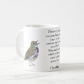 Robert Frost Ovenbird White Coffee Tasse (Vorderseite Links)