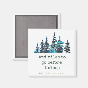 Robert Frost Poetry HandIllustrierte Wasserfarbe Magnet