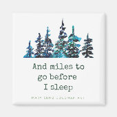 Robert Frost Poetry HandIllustrierte Wasserfarbe Magnet (Vorne)