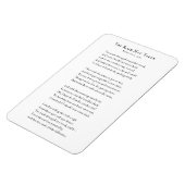 Robert Frost, Road, die nicht als Kühlschrankmagne Magnet (Linke Seite)