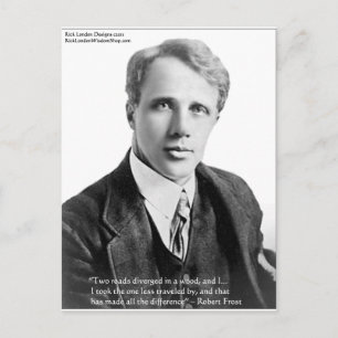 Robert Frost "Road Traveled" Zitat auf Karten und 