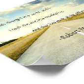 Robert Frost Road - Weniger Reisende Zitat-Poster Poster (Ecke)