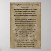 Robert Frost, Stoppby Woods Poster (Vorne)