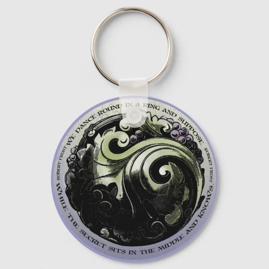 Robert Frost Verse Schlüsselanhänger (Vorderseite)