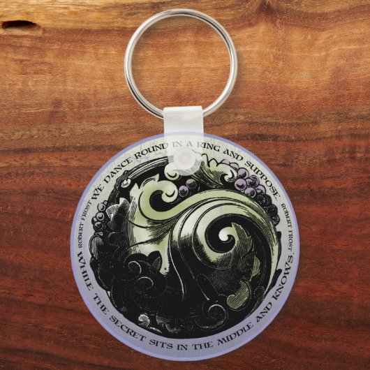 Robert Frost Verse Schlüsselanhänger (Vorderseite)