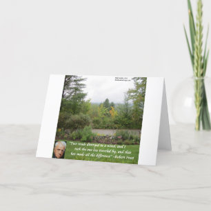 Robert Frost Wisdom Zitat "Road less Traveled" Karte