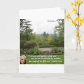 Robert Frost Wisdom Zitat "Road less Traveled" Karte (Gelbe Blume)