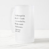 Robert Frost-Zitat 1a Mattglas Bierglas (Vorderseite Links)