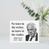Robert Frost Zitat 5b Postkarte (Stehend Vorderseite)
