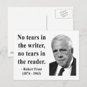 Robert Frost Zitat 5b Postkarte (Vorne/Hinten)