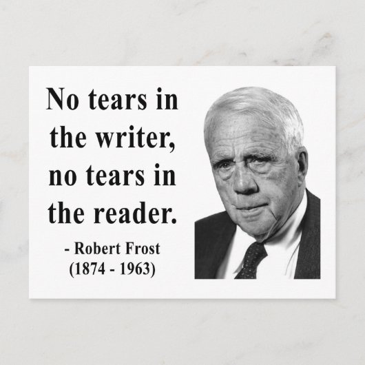 Robert Frost Zitat 5b Postkarte (Vorderseite)