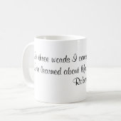Robert Frost-Zitat Kaffeetasse (Vorderseite Links)