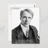Robert Frost Zitat "Road Traveled" zu Karten und G (Vorne/Hinten)