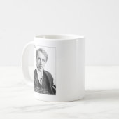 Robert Frost Zitat "Road Traveled" zu Karten und G Kaffeetasse (Vorderseite Links)