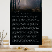 ROBERT FROST'S POEM: DIE STRASSE NICHT GENOMMEN POSTER (Küche)