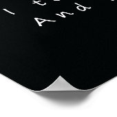 ROBERT FROST'S POEM: DIE STRASSE NICHT GENOMMEN POSTER (Ecke)