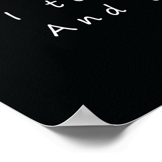 ROBERT FROST'S POEM: DIE STRASSE NICHT GENOMMEN POSTER (Ecke)