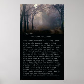 ROBERT FROST'S POEM: DIE STRASSE NICHT GENOMMEN POSTER (Vorne)