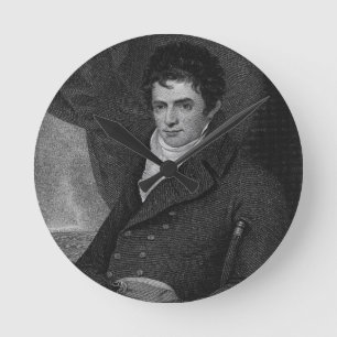 Robert Fulton (1765-1815), graviert durch Runde Wanduhr