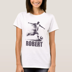 Robert Fußball Jungen Personalisiert Vorname Rober T-Shirt
