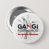 Robert Gangi für Bürgermeister Button (Vorne & Hinten)