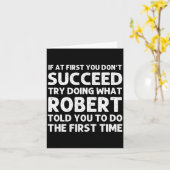 Robert Gift Name D Birthday Funny Chris  Karte (Gelbe Blume)