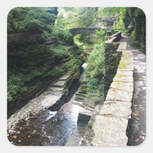 Robert h. Treman-Staat-Brücke Quadratischer Aufkleber