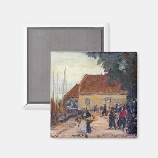 Robert Henri Volendam Street Scene Magnet (Vorderseite/Rückseite)