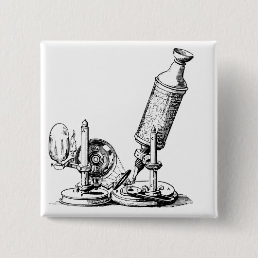 Robert Hookes Mikroskop Button (Vorderseite)