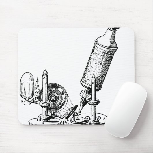 Robert Hookes Mikroskop Mousepad (Mit Mouse)
