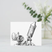 Robert Hookes Mikroskop Postkarte (Stehend Vorderseite)