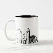 Robert Hookes Mikroskop Zweifarbige Tasse (Links)