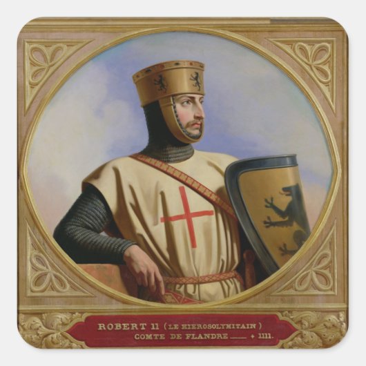 Robert II le Hierosolymitain, Graf Quadratischer Aufkleber (Vorderseite)